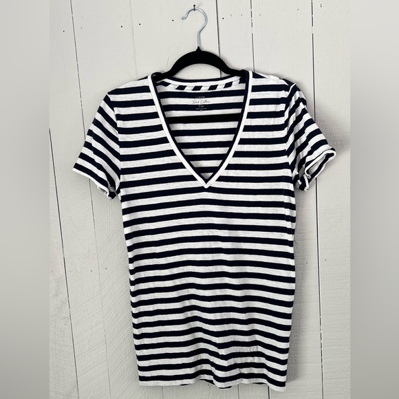 J.Crew Stripped Slub Cotton tee - Picture 2 of 5